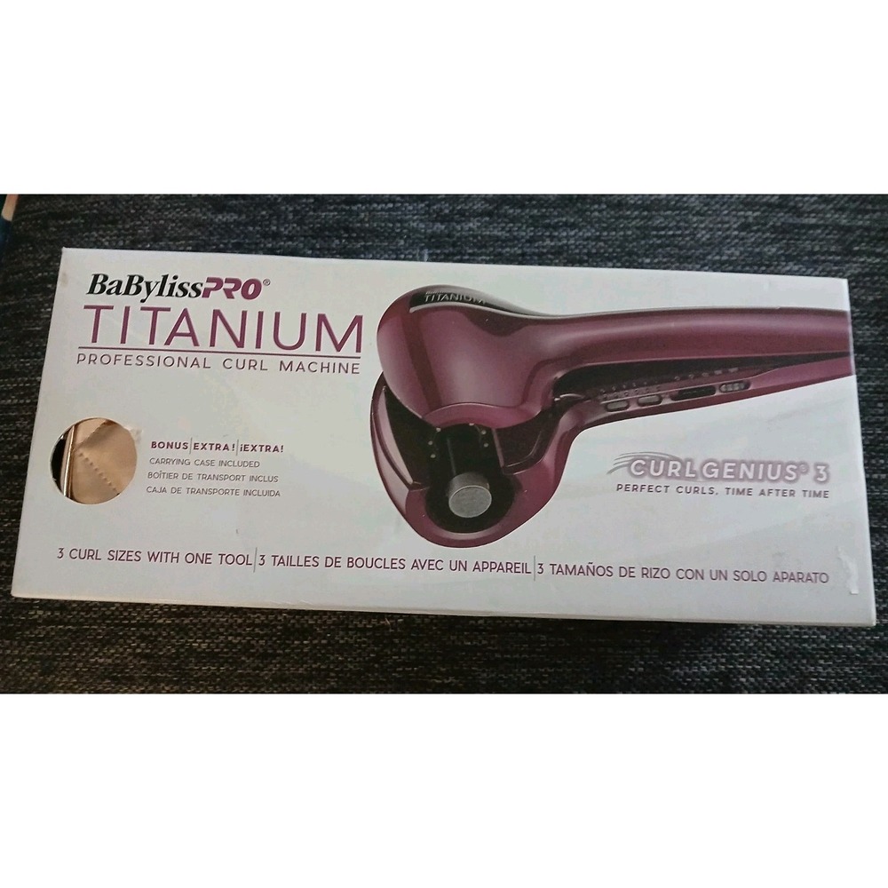 New Open Box BaByliss Pro Titanium Professional Curl Machine Carrying Case